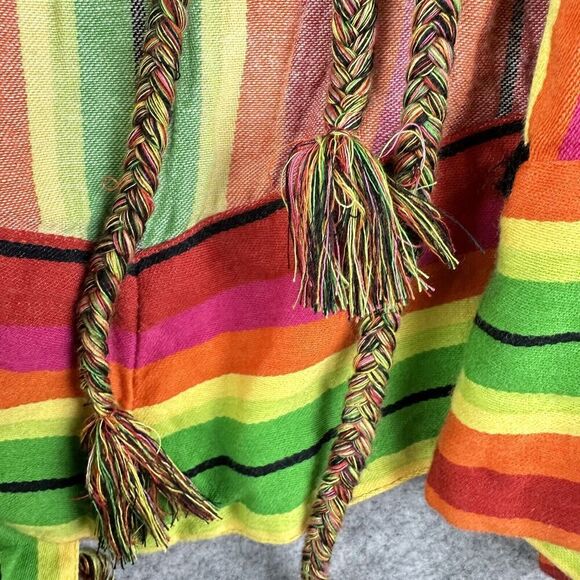 Roja Western Vest Jacket Womens M Vibrant Striped Serape Tassel Tie Southwestern - Picture 8 of 14